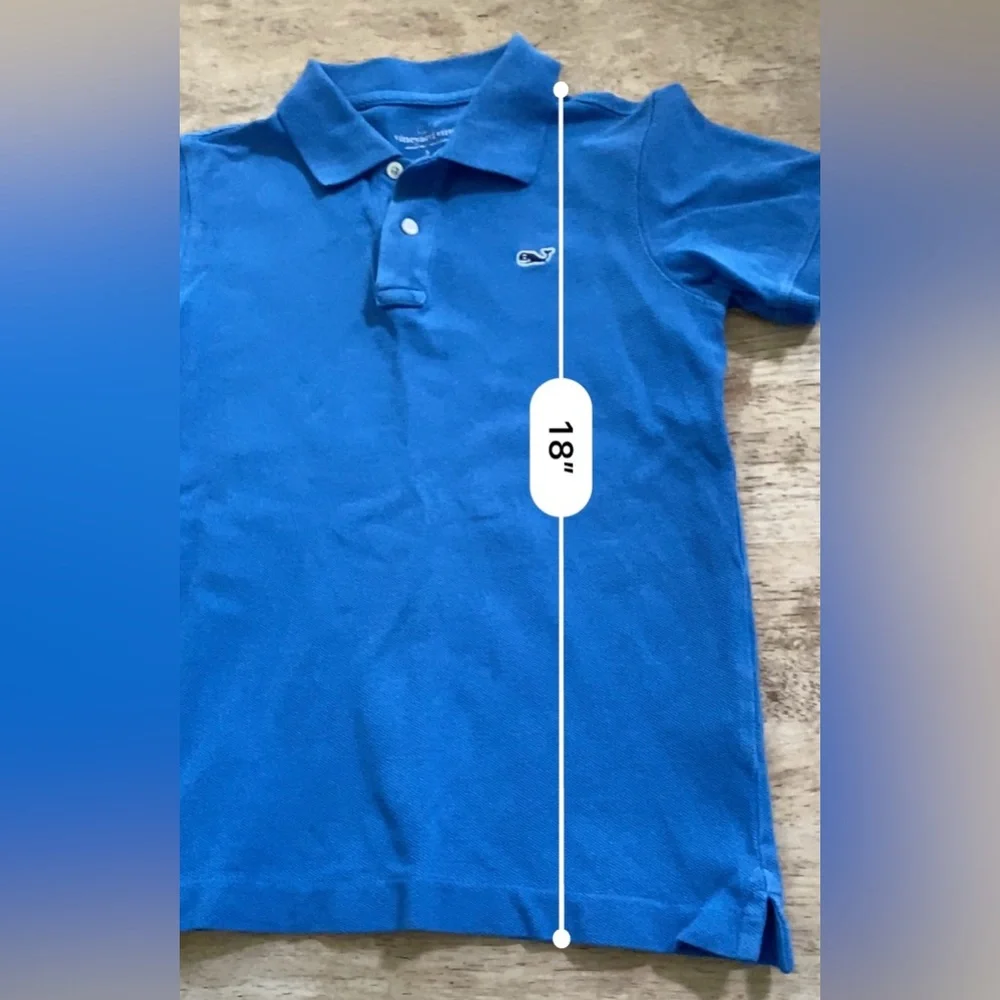 Vineyard Vines Boys’ Sz 5‎ Blue Mesh Knit Polo